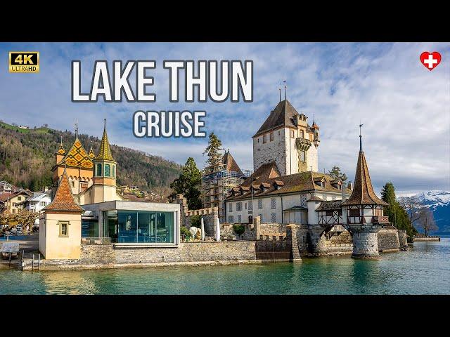 Explore Stunning Switzerland In 4k - Magical Lake Thun Cruise! 4K