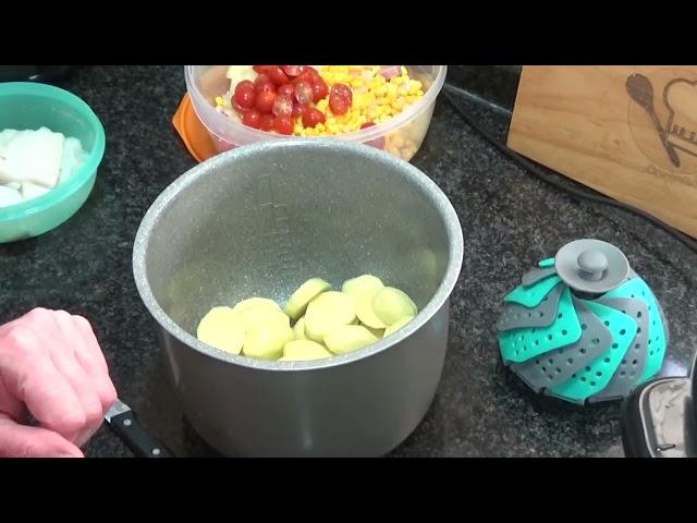 Ensalada de pasta  Bacalao al vapor con patatas y alioli 