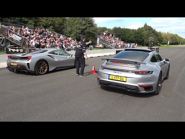 Porsche 992 Turbo S vs Ferrari 488 Pista