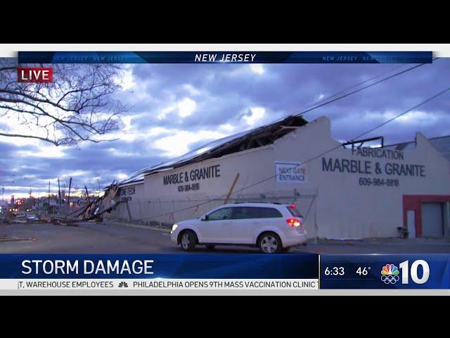 Severe Storm Rips Roof Off of Supply Warehouse in Trenton | NBC10 Philadelphia