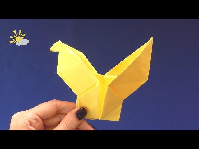 Как сделать параход и клюющую курицу из бумаги  Оригами поделки фигурки из бумаги