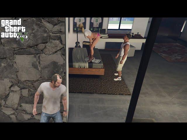 What Franklin and Tracey Do In Franklin's House After Michael Dies in GTA 5? (Trevor Caught Them)