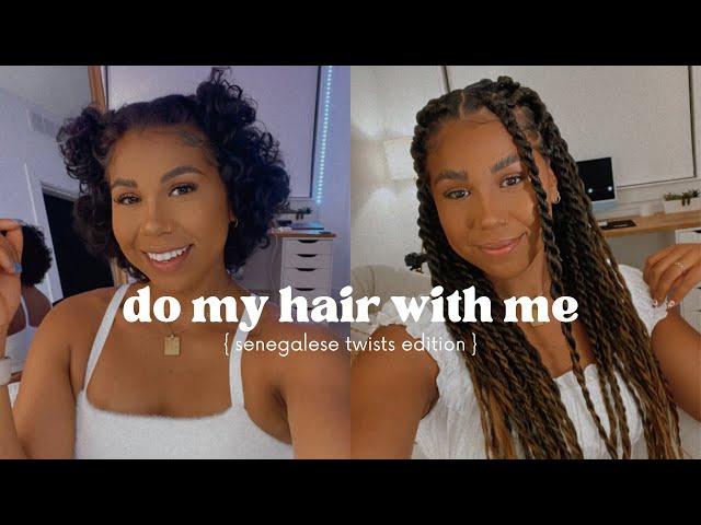 DO MY HAIR WITH ME *senegalese twists for the first time*