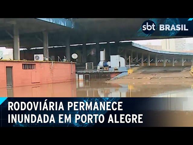 Rodoviária de Porto Alegre segue submersa, 12 dias depois da inundação | SBT Brasil (16/05/24)
