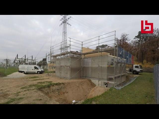 Betonbau stellt Schalthaus in Südhessen