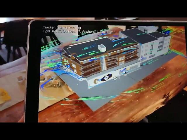 CFD of winds visualized with AR - PoC