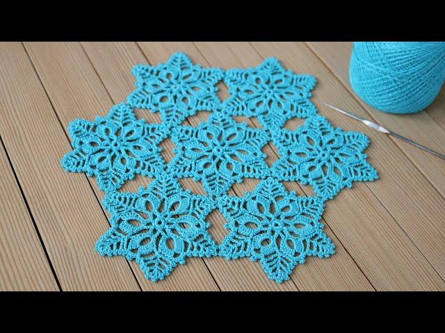 Ажурный МОТИВ крючком мастер-класс по вязанию СОЕДИНЕНИЕ   Crochet flower motif patterns tutorial