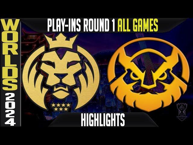 MDK vs VKE Highlights ALL GAMES | Worlds 2024 Play Ins Round 1 | Mad Lions Koi vs Vikings Esports