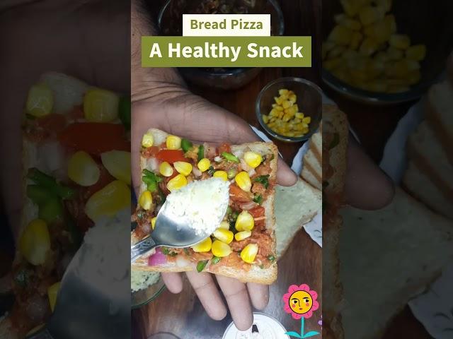 Bread Pizza recipe - A Healthy Snack || Indian style pizza #protein #pizza #food #healthyfood