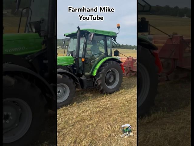 Baling Hay in Pennsylvania with a Deutz Fahr 5080 Tractor & New Holland Baler