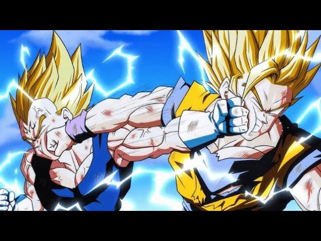 goku vs majin vegeta full fight amv