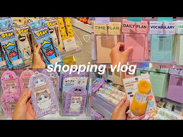 Shopping vlog aesthetic ️ cute stationery (photo card case, sticky notes, daily planner, etc)