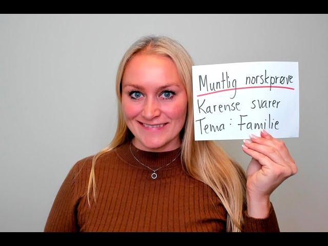 Video 888 Muntlig norskprøve TEMA familie