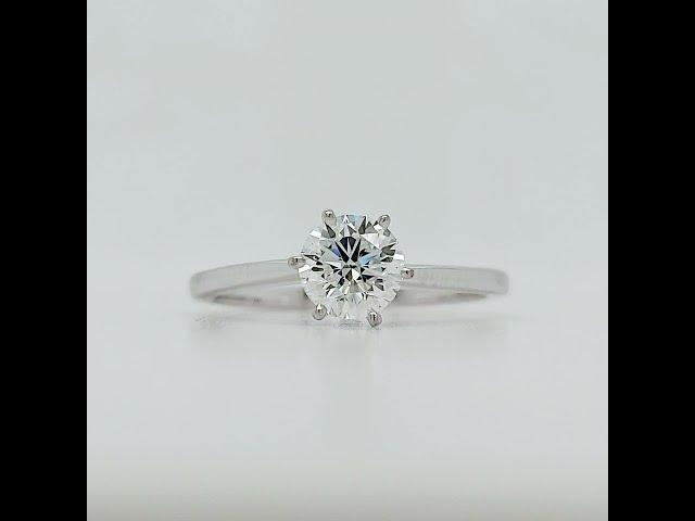 0.70 Carat six prong basket diamond engagement ring