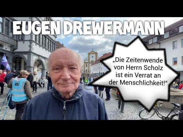 EUGEN DREWERMANN  „Die Zeitenwende von Herrn Scholz ist ein Verrat an der Menschlichkeit“ Interview