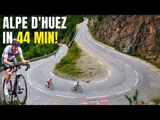 Climb Alpe d'Huez At TOUR DE FRANCE Cyclist SPEED!