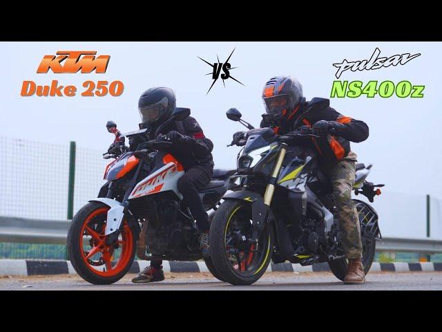 Pulsar NS400z vs Duke 250 Drag Race | Biggest Pulsar Ever 