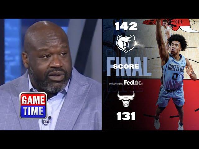 NBA Gametime reacts to Memphis Grizzlies beating Chicago Bulls 142-13; Scotty Pippen Jr. 30 Pts