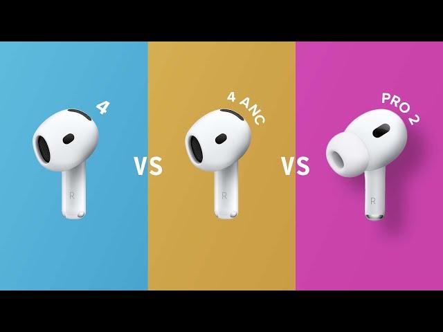 AirPods 4 vs AirPods 4 ANC vs AirPods Pro 2!