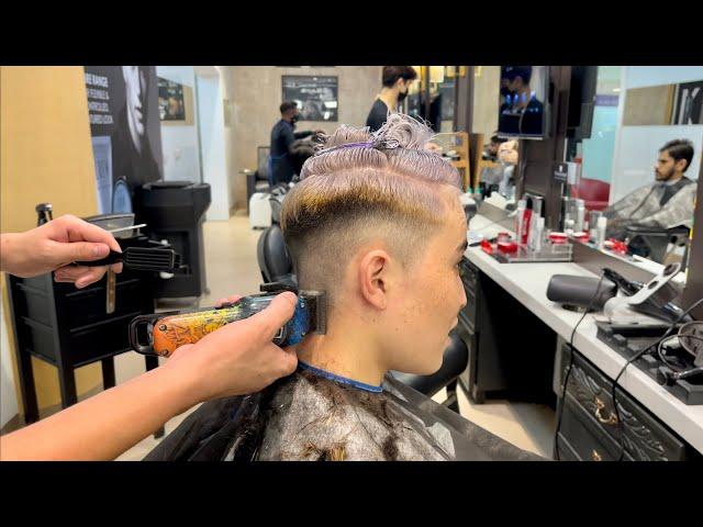 Skin Fade Textured Quiff Haircut & Hairstyle Tutorial | Mens  | House of handsome barber shop 2021