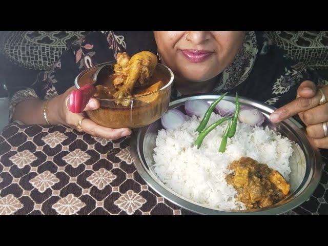 ASMR MUKBANG I  Rice, Spicy Chiken Curry  Panner Masla with salad I Eating Show With Pooja