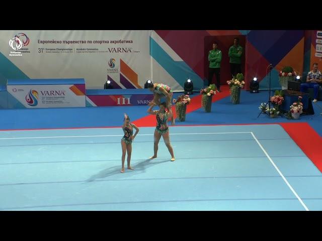 Eduarda Portela, Carolina Marques & Joana Pinto (POR) - 2023 ACRO European silver medal, All-Around