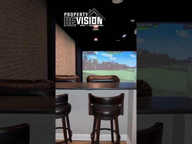 Golf Simulator Basement Renovation - We can help Create your Dream Home