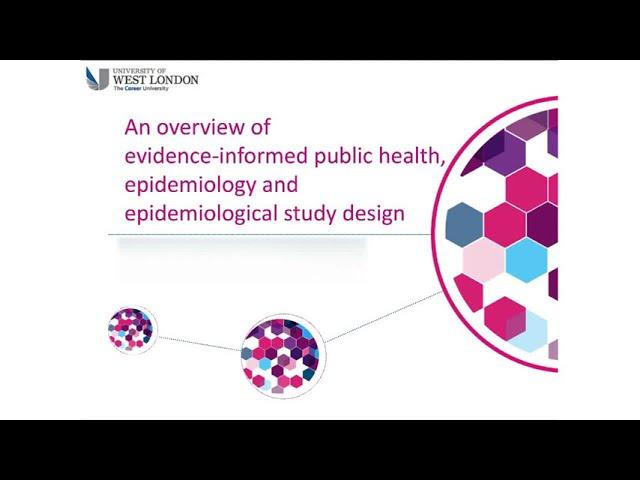 Overview of the evidence-informed public health, epidemiology and epidemiological study designs