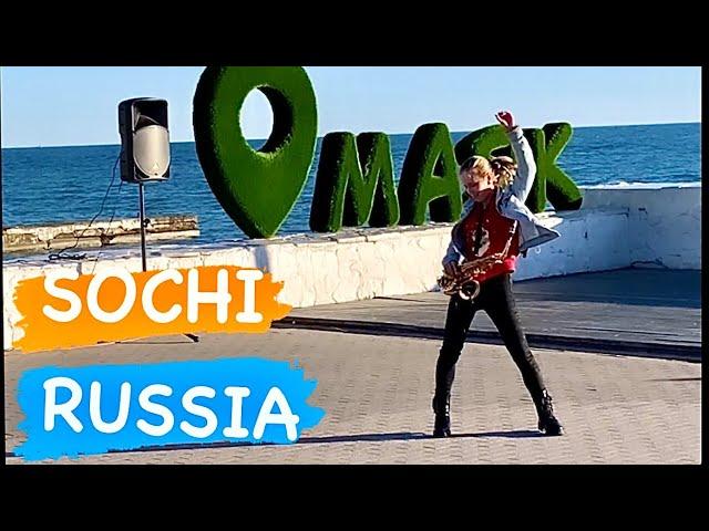 SOCHI RUSSIA 2023 Walk along the shore / 4k uhd