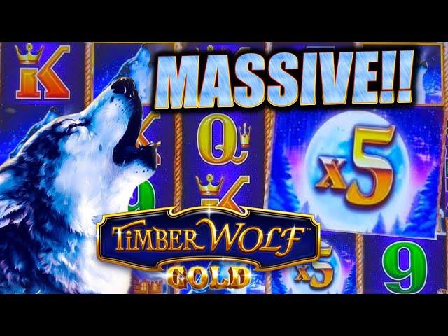 Massive Jackpot On Timber Wolf Gold Slot Machine!! $150/bet