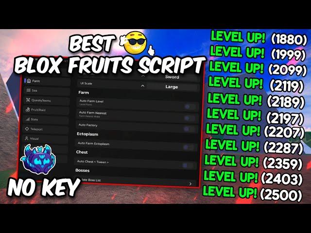 Blox Fruits Script Pastebin Mobile | Auto Farm, Sea Event, Raid, and More | No Key (Redz Hub)