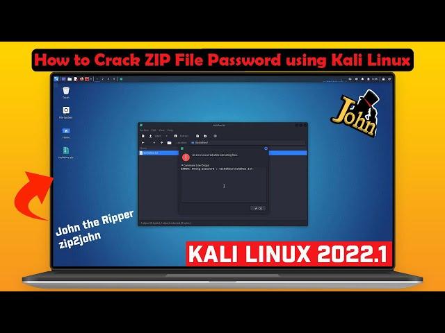 How to Open Password Protected ZIP File Using Kali Linux [John The Ripper ]