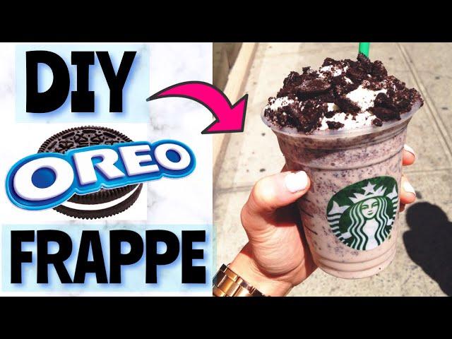 HOW TO MAKE STARBUCKS OREO FRAPPUCCINO! Starbucks Secret Menu | DIY Starbucks Frappuccino No Coffee