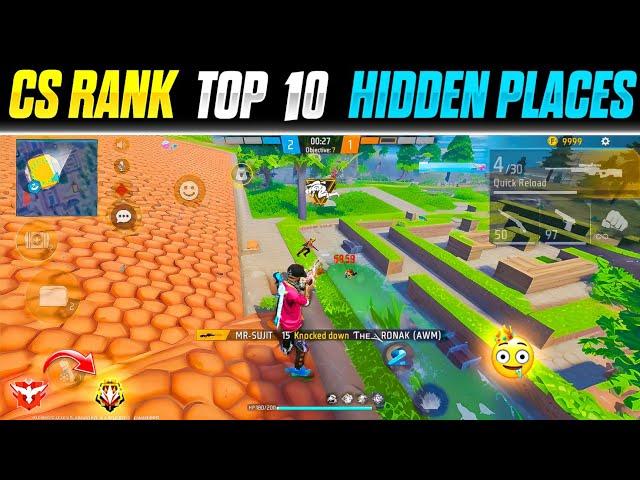 TOP 10 HIDDEN PLACES FOR CS RANK  || cs rank tips and tricks | without friends & gloowall