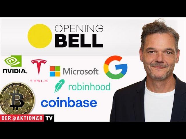 Opening Bell: Bitcoin, Coinbase, Robinhood, Tesla, Alphabet, Microsoft, Nvidia, Intuitive Surgical