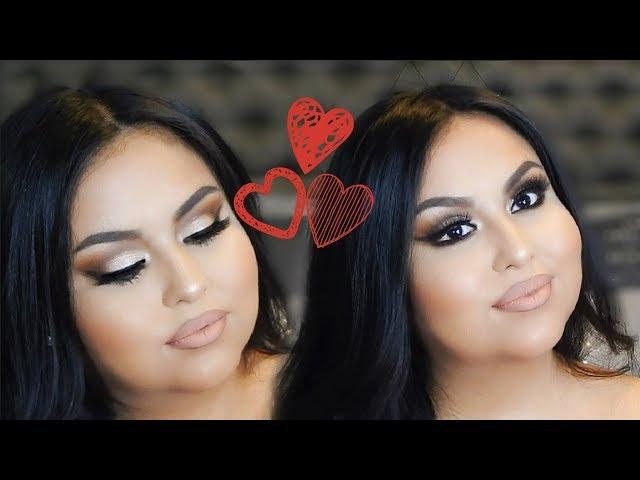 SMOKEY EYE MAKEUP + NUDE LIPS | GRWM VALENTINE'S DAY!