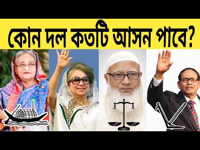 নির্বাচনে কোন দল কত আসন পাবে? আ.লীগ বিএনপি জামায়াত জাতীয় পার্টি BNP Awami League Jamaat Jatiya party