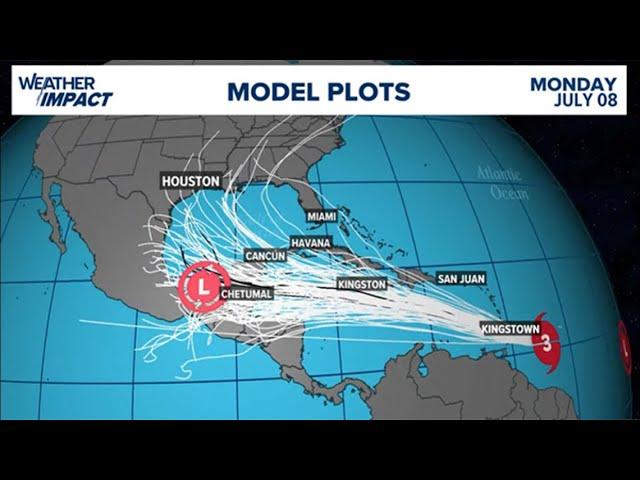 Tracking the Tropics: Hurricane Beryl has winds up to 120 mph as a category 3 storm