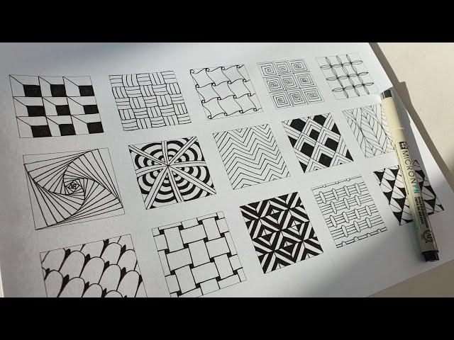 젠탱글 기초 패턴 그리기 1 l Zentangle Patterns l Zentangle art l Doodle Patterns