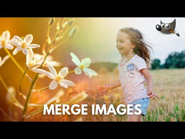 how to merge two images in gimp