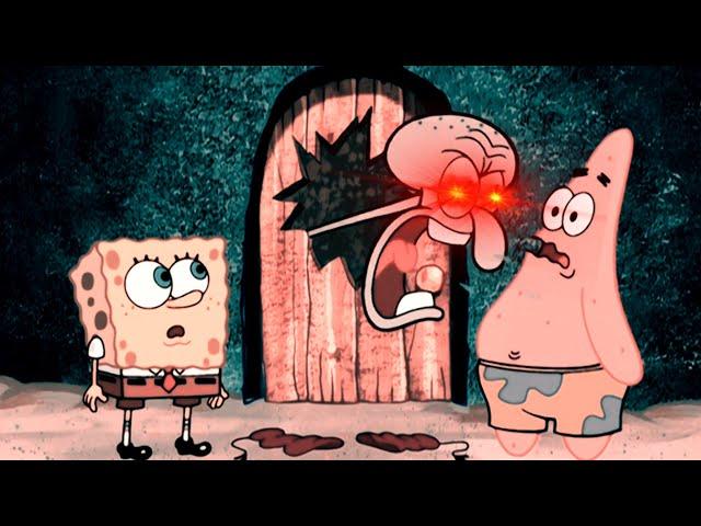 spongebob squarepants/good neighbors squidward yelling spongebob and patrick/big screen