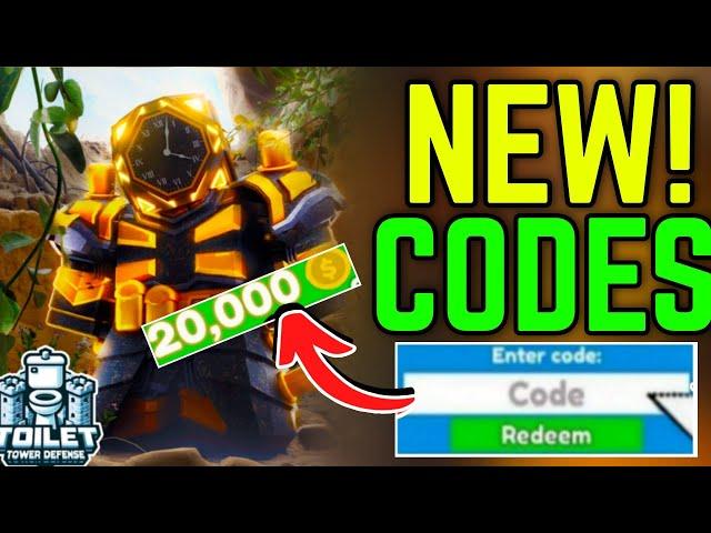 ️NEW CODE UPDATE️ALL WORKING CODES FOR TOILET TOWER DEFENSE! ROBLOX TOILET TOWER DEFENSE CODES