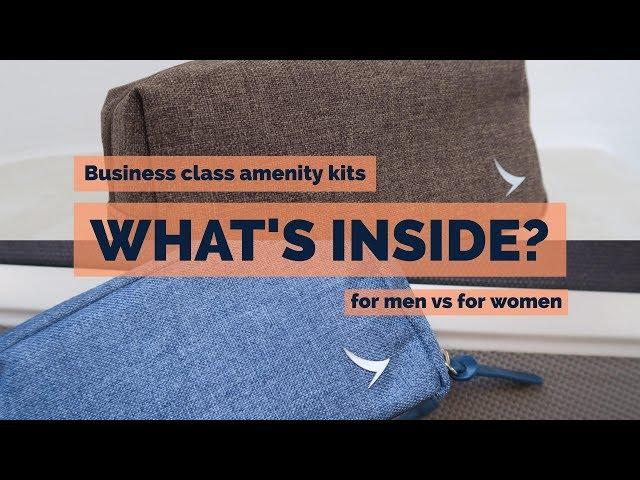 What's inside Cathay Pacific Business Class amenity kits? for men vs for women