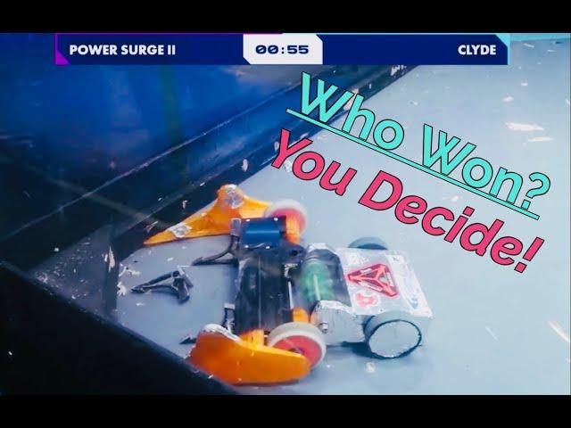 Who Won? Power Surge II vs Clyde - Beetleweight Robot Combat - NHRL March 2023