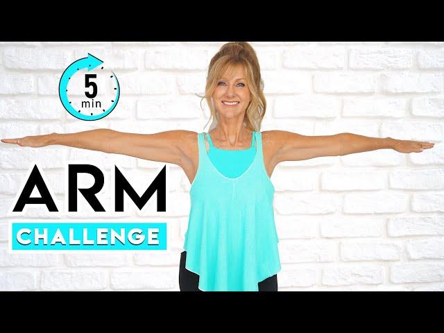 5 Minute Tone Your Arms Workout CHALLENGE! No Equipment