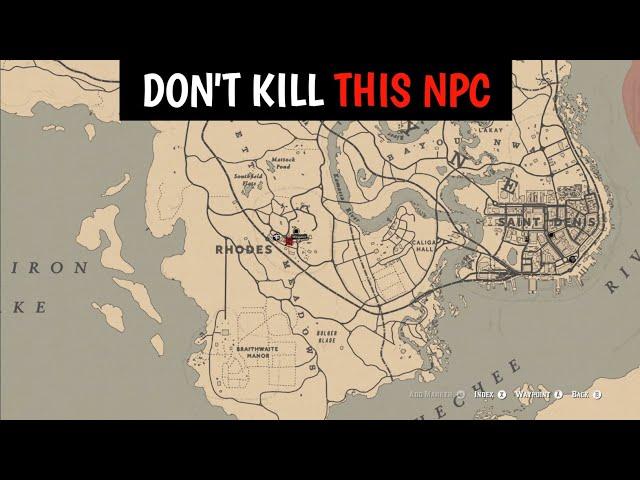 New players must know this before killing this NPC in Rhodes - RDR2