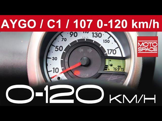 Citroen C1 | Toyota Aygo | Peugeot 107 | 0-120 km/h | motospace.pl