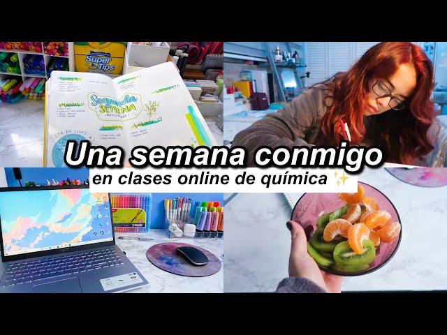 UNA SEMANA CONMIGO EN CLASES ONLINE estudiando química - DanielaGmr 