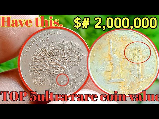Top 5 most ultra rare state quarter dollar to look for your pocket change for more a millions dollar