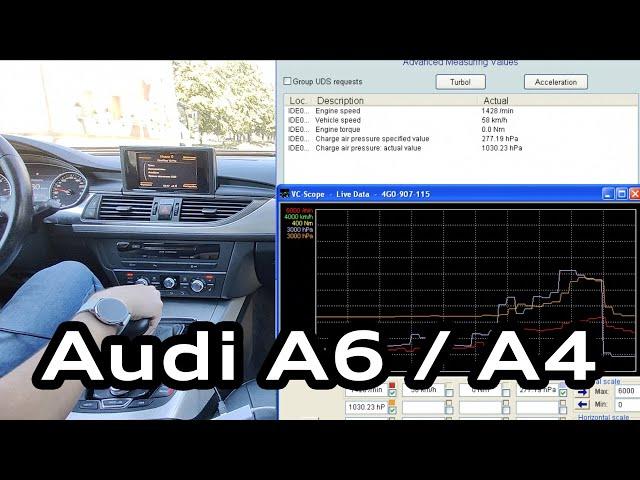 Проверка давление турбины Audi A6 C7 2.0 TFSI / A4 B8 1.8 TFSI с помощью VAG-COM